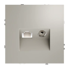 Изображение Розетка TV+RJ45 кат. 6 Voltum S70, кашемир (механизм + накладка)