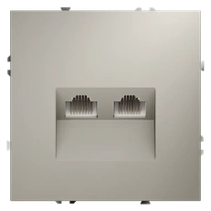 Изображение Розетка компьютерная двойная RJ45 кат.6 Voltum S70, кашемир (механизм + накладка)